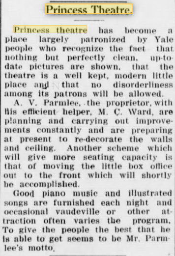 Princess Theatre - 23 May 1912